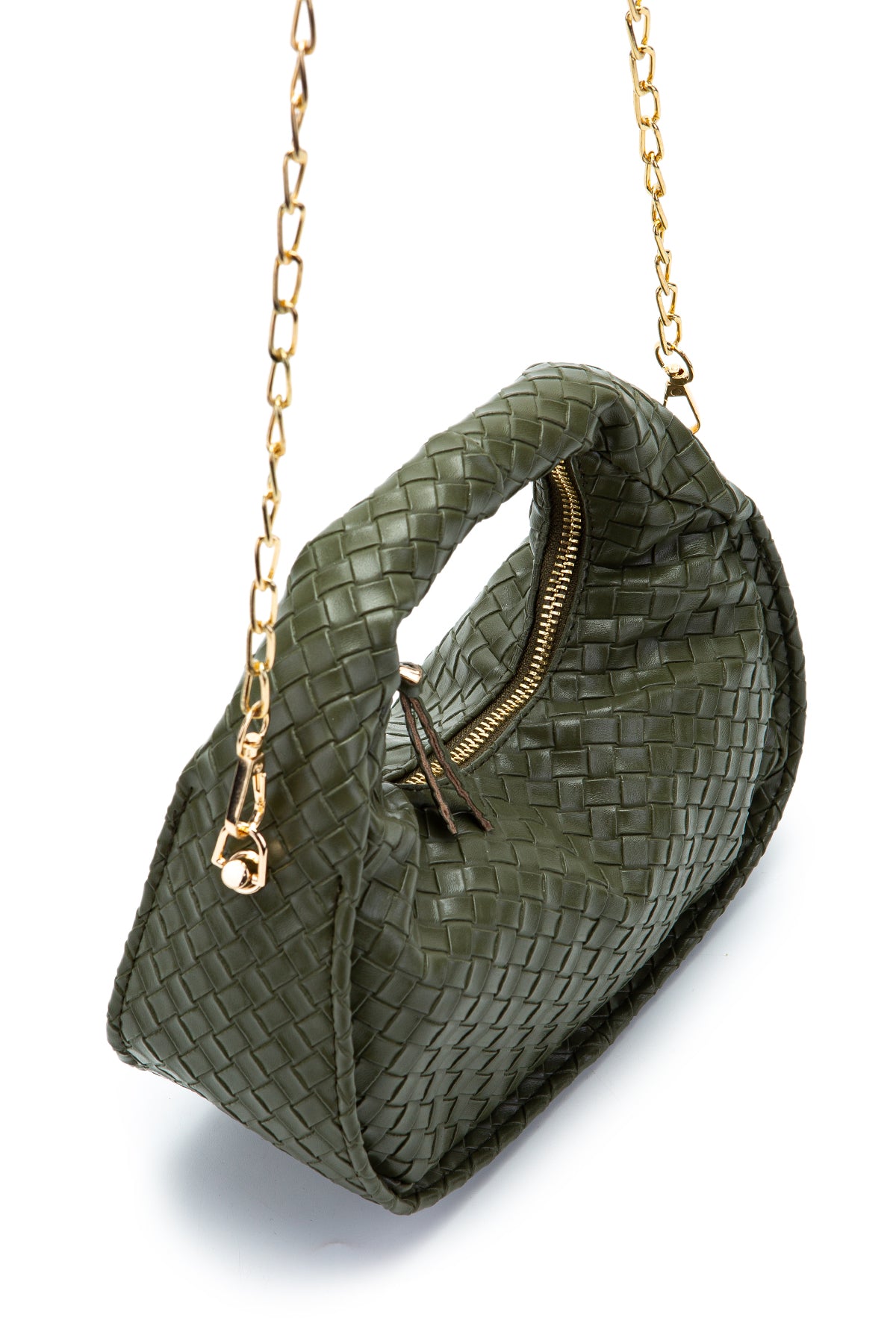 Örgü Detaylı Suni Deri Kadın Kol Çanta Harold Haki