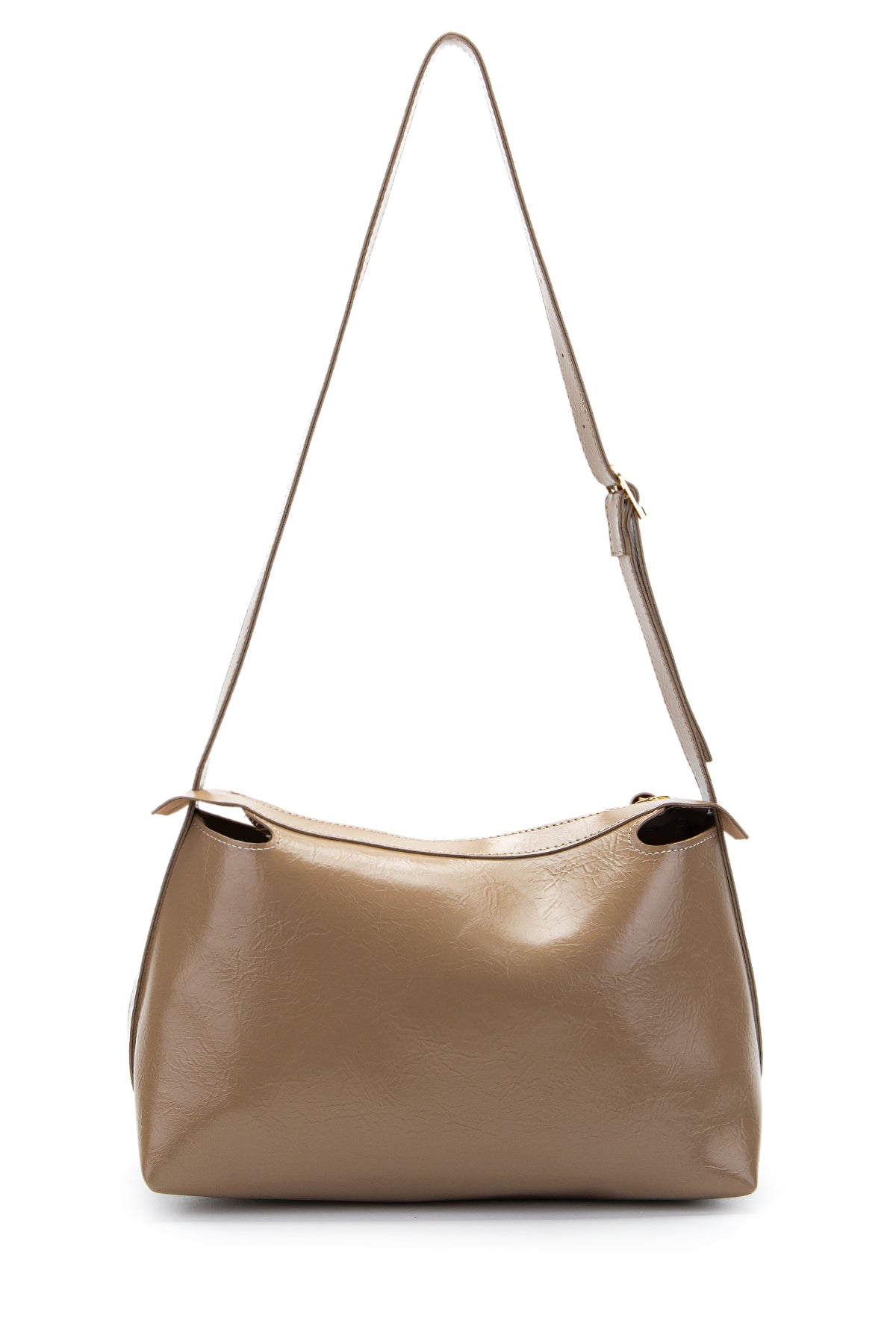 Kemer Askı Detaylı Baget Form Suni Deri Talia Kadın Kol Çanta Vizon