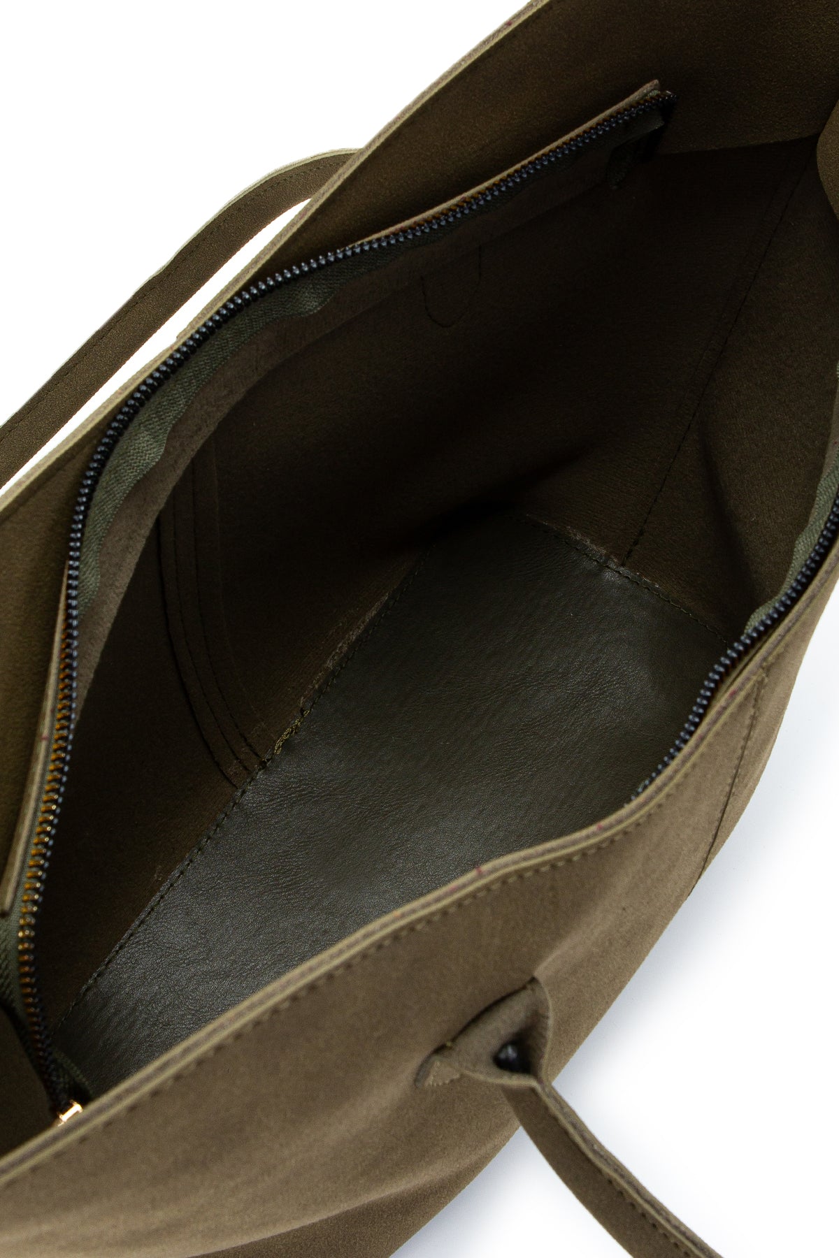 Çift Saplı Süet Hipe Kadın Kol Çantası Haki