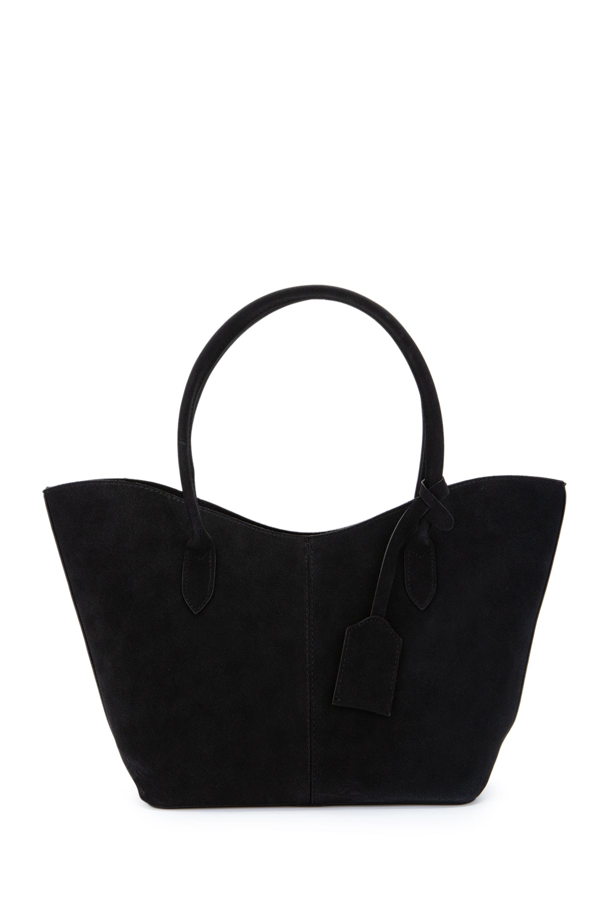 Çift Saplı Süet Hipe Kadın Kol Çantası Siyah