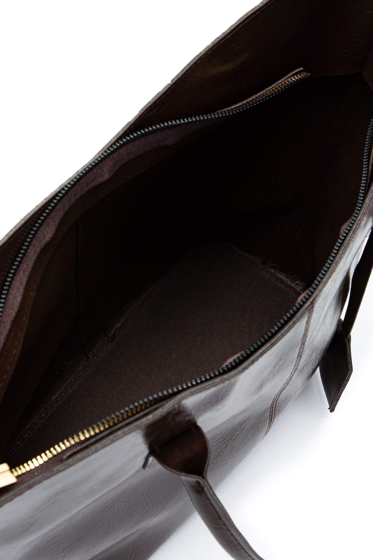 Çift Saplı Suni Deri Hipe Kadın Kol Çantası Kahverengi