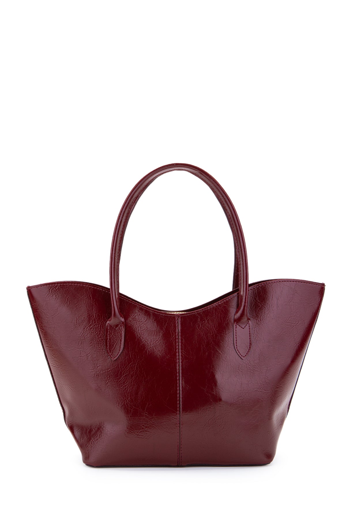 Çift Saplı Suni Deri Hipe Kadın Kol Çantası Bordo