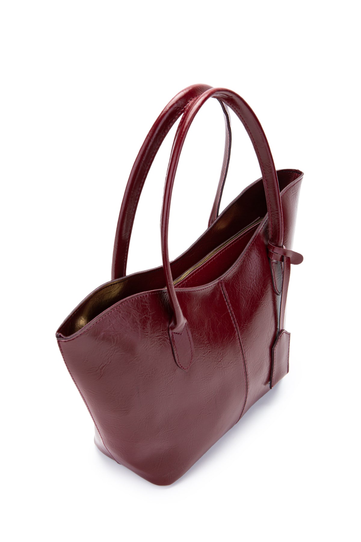 Çift Saplı Suni Deri Hipe Kadın Kol Çantası Bordo