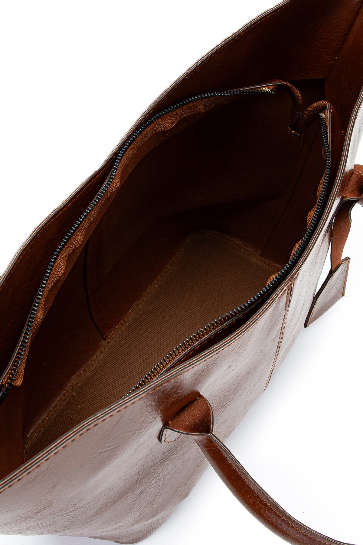 Çift Saplı Suni Deri Hipe Kadın Kol Çantası Taba