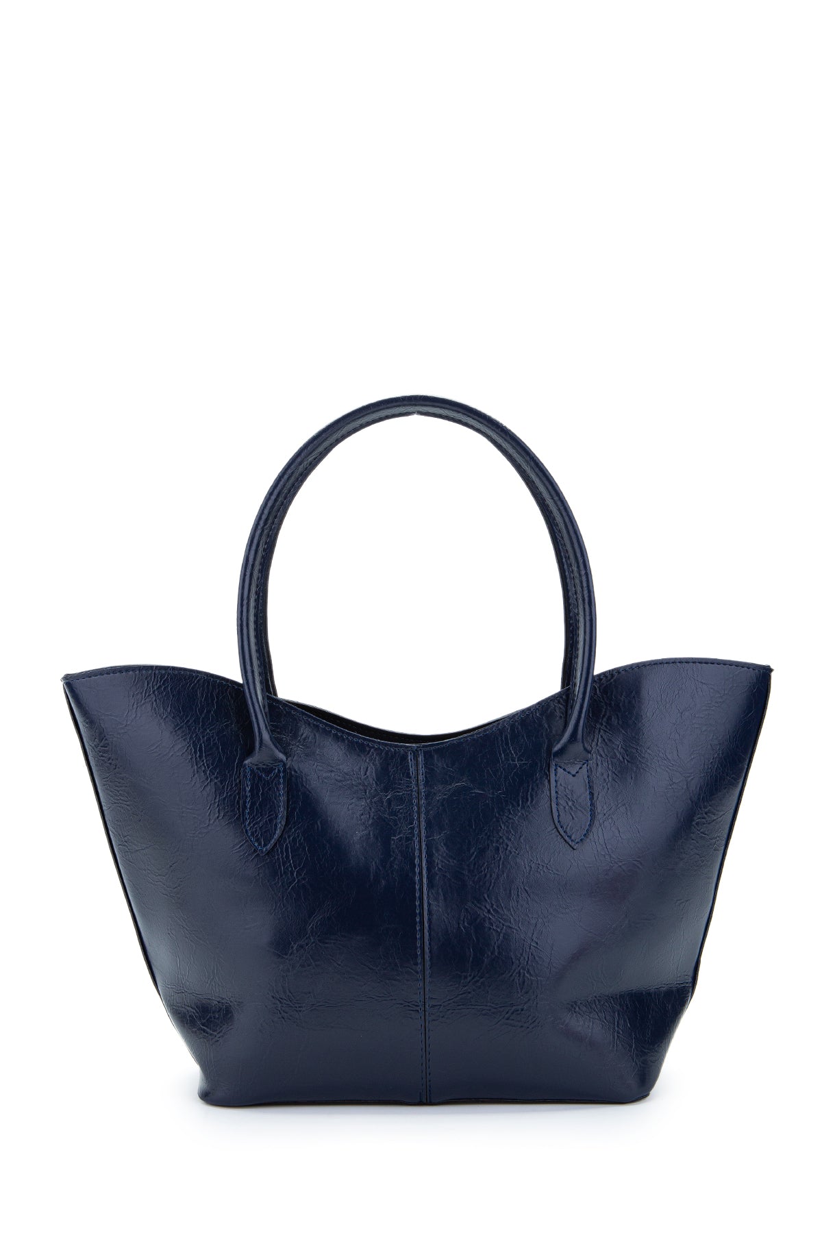 Çift Saplı Suni Deri Hipe Kadın Kol Çantası Lacivert