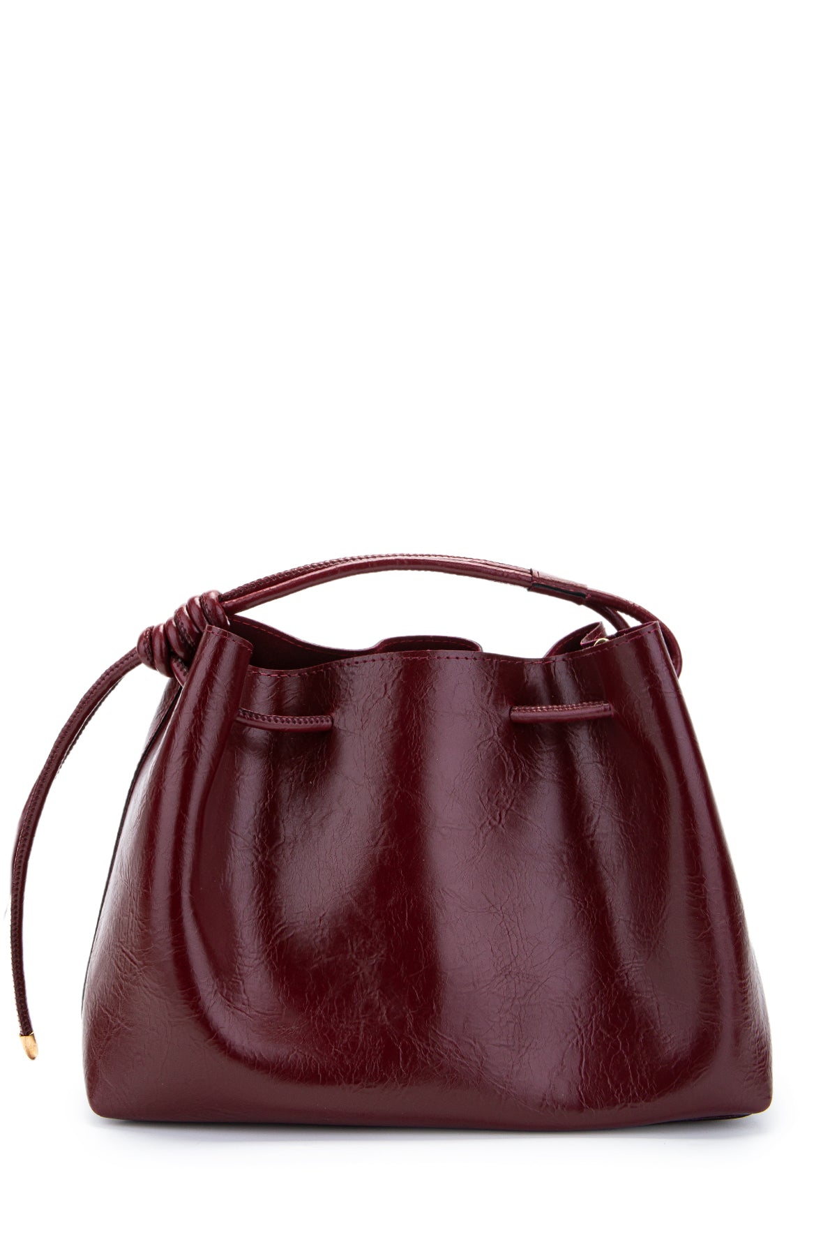 Büzgü Detaylı Yavru Çantalı Elin Kadın Çapraz Çanta Bordo