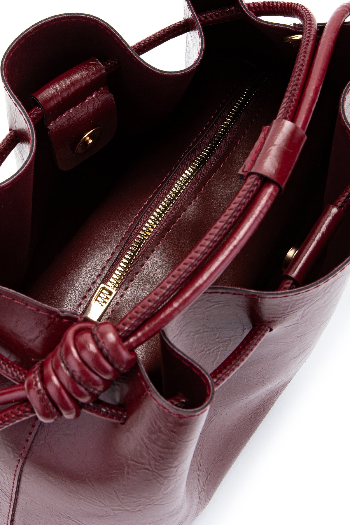 Büzgü Detaylı Yavru Çantalı Elin Kadın Çapraz Çanta Bordo