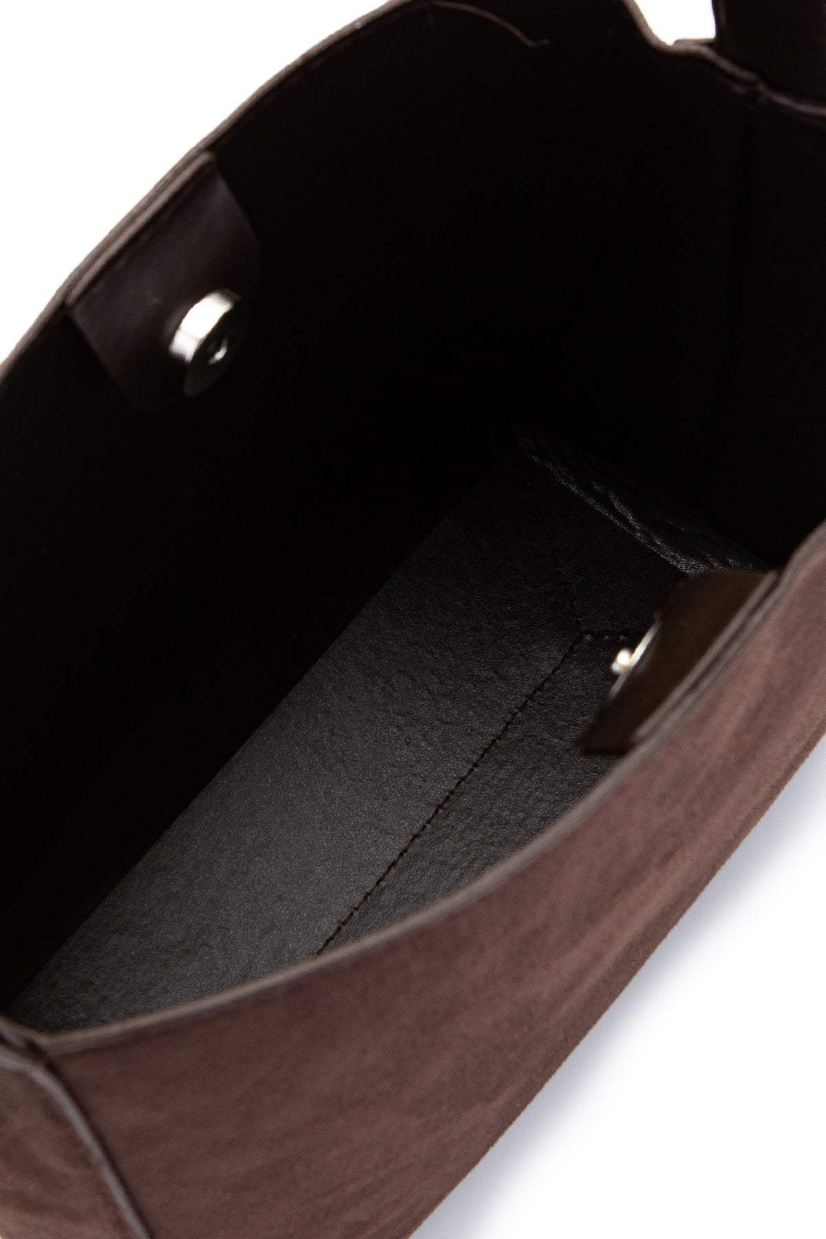 Kemer Askı Detaylı Süet Alita Kol Çanta Kahverengi