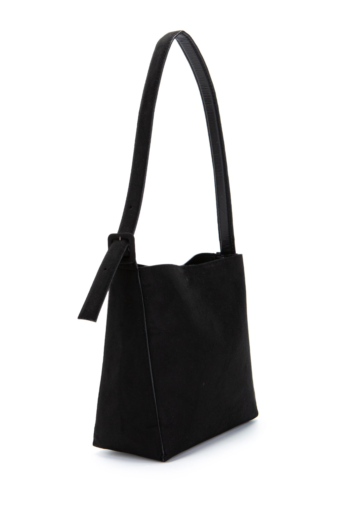 Kemer Askı Detaylı Süet Alita Kol Çanta Siyah