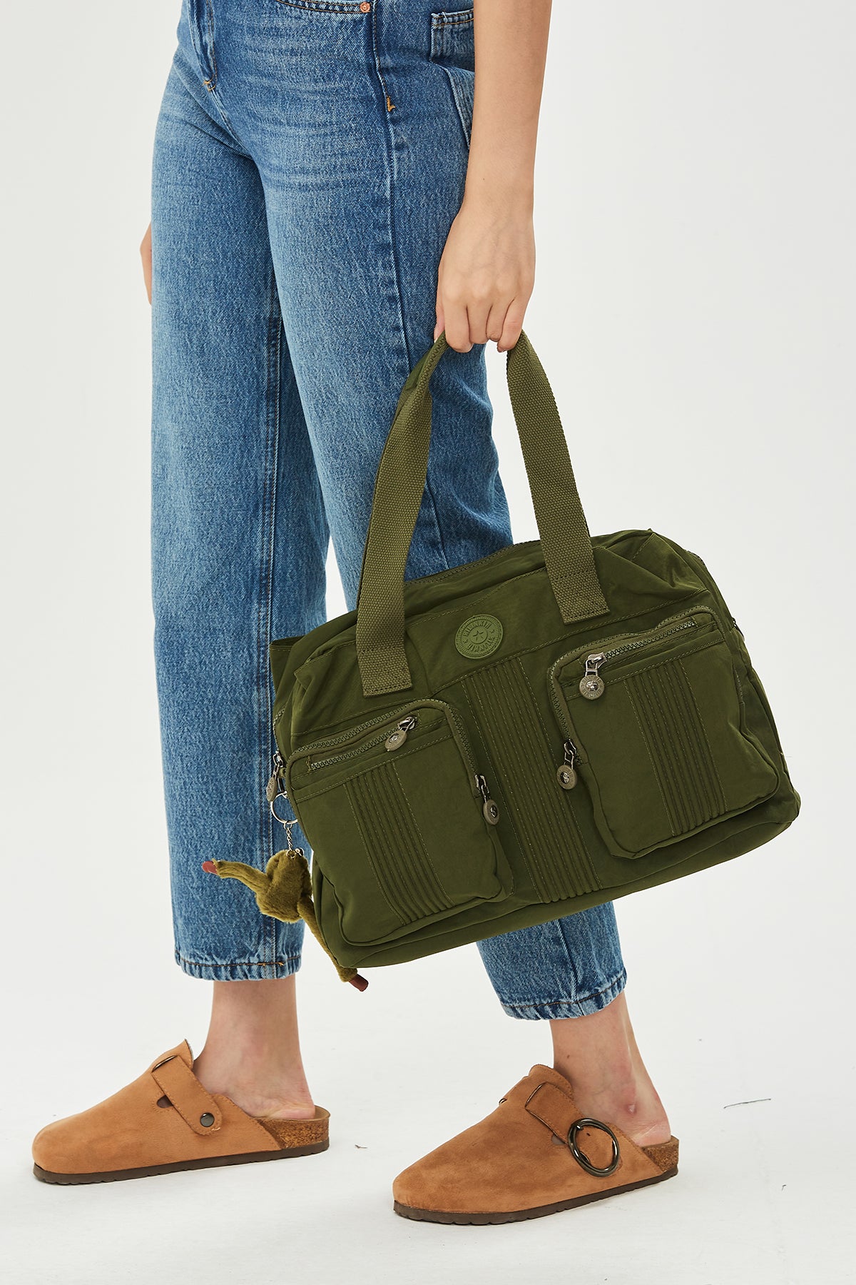 Uzun Askılı Seyehat Boy Bavul Arlo Kadın Kol Çanta Haki
