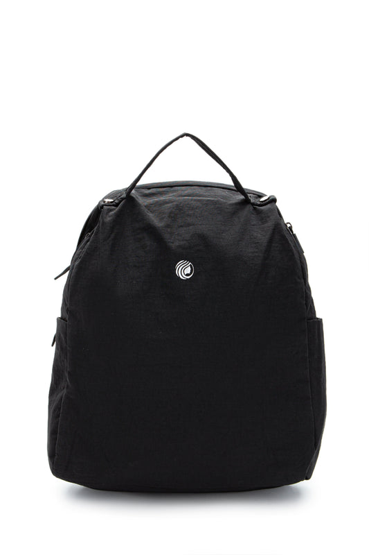 Klinkır Kumaş Suya Dayanıklı Roksy Unisex Sırt Çantası Siyah