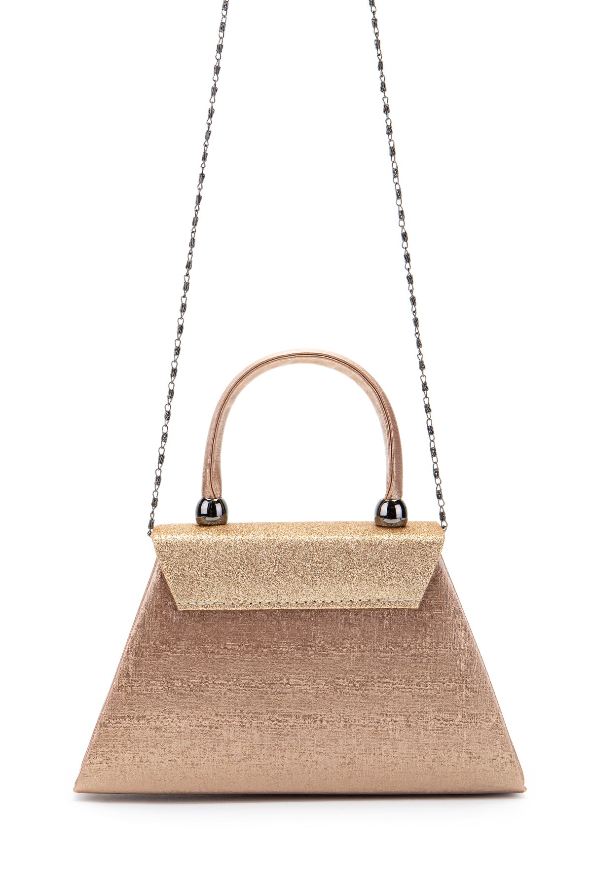 Minimalist Tasarım Simli Kapaklı Lip Abiye El Çantası Pudra