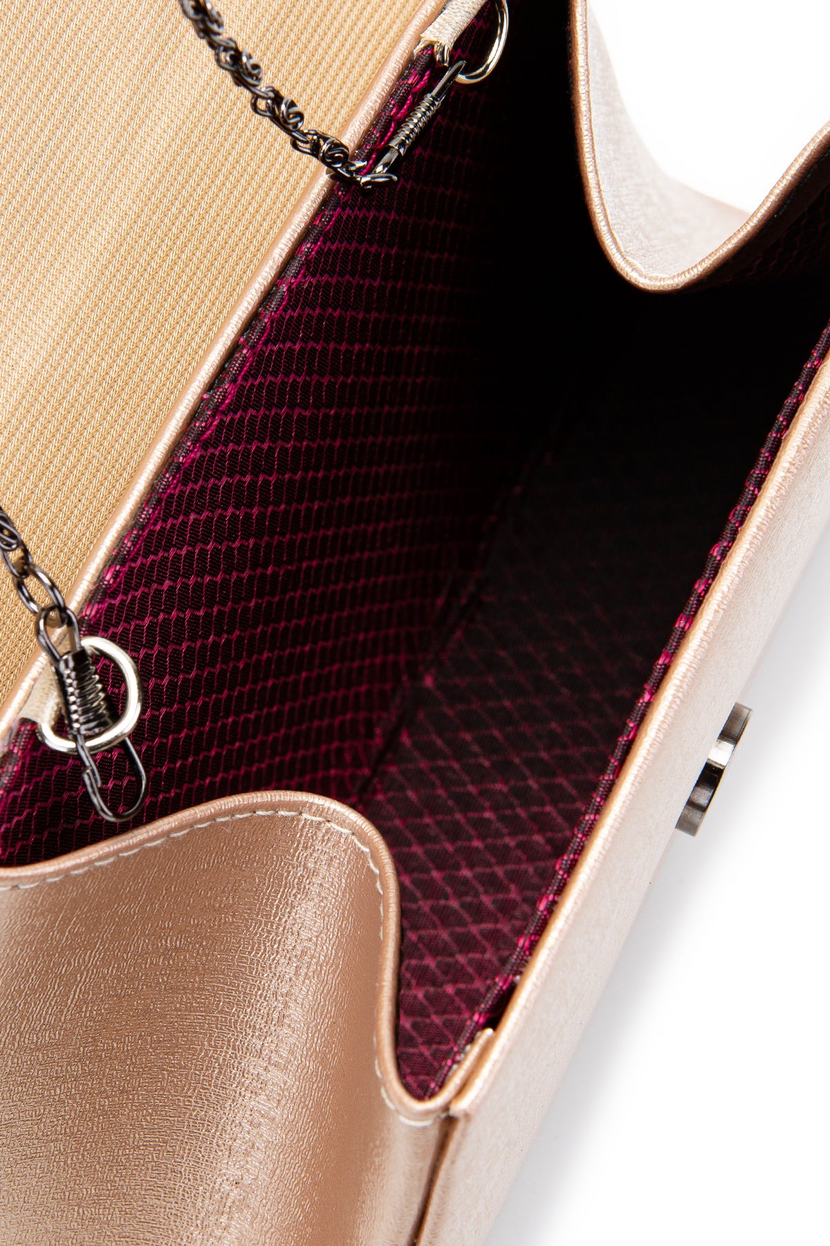 Minimalist Tasarım Simli Kapaklı Lip Abiye El Çantası Pudra