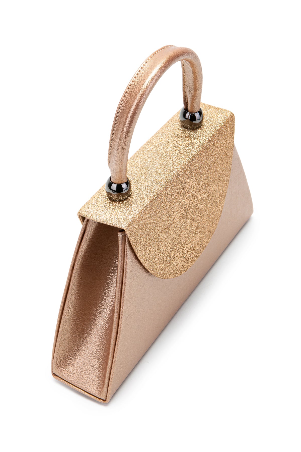 Minimalist Tasarım Simli Kapaklı Lip Abiye El Çantası Pudra