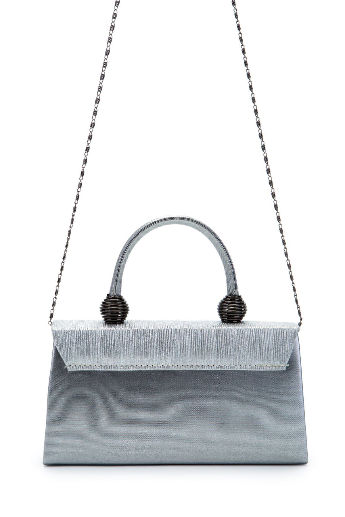 Sim Dokulu Mandy Abiye El Çantası Gümüş