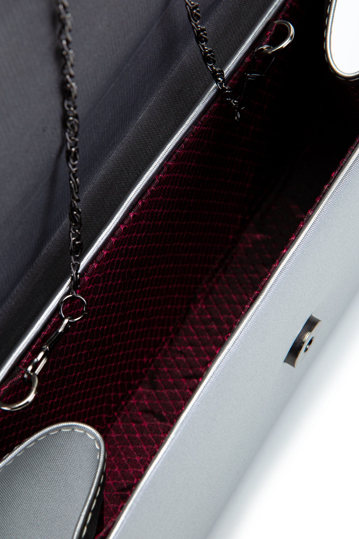 Sim Dokulu Mandy Abiye El Çantası Gümüş