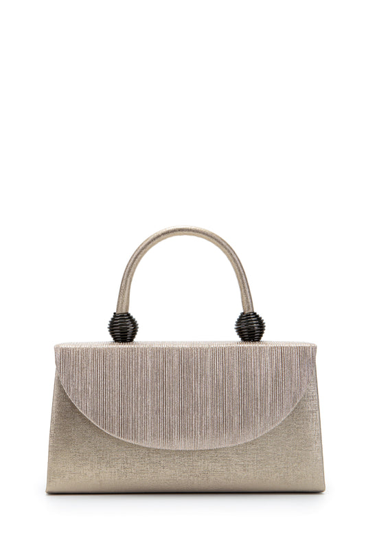 Sim Dokulu Mandy Abiye El Çantası Altın