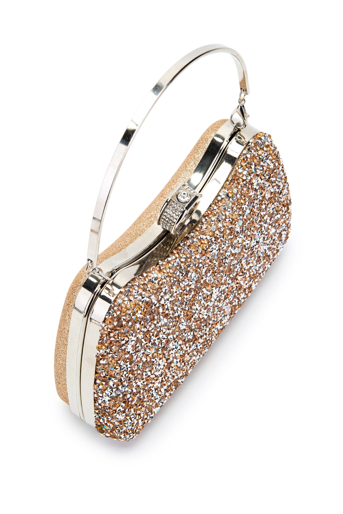 Yüzük Detaylı Taşlı Amanda Abiye El Çantası Pudra