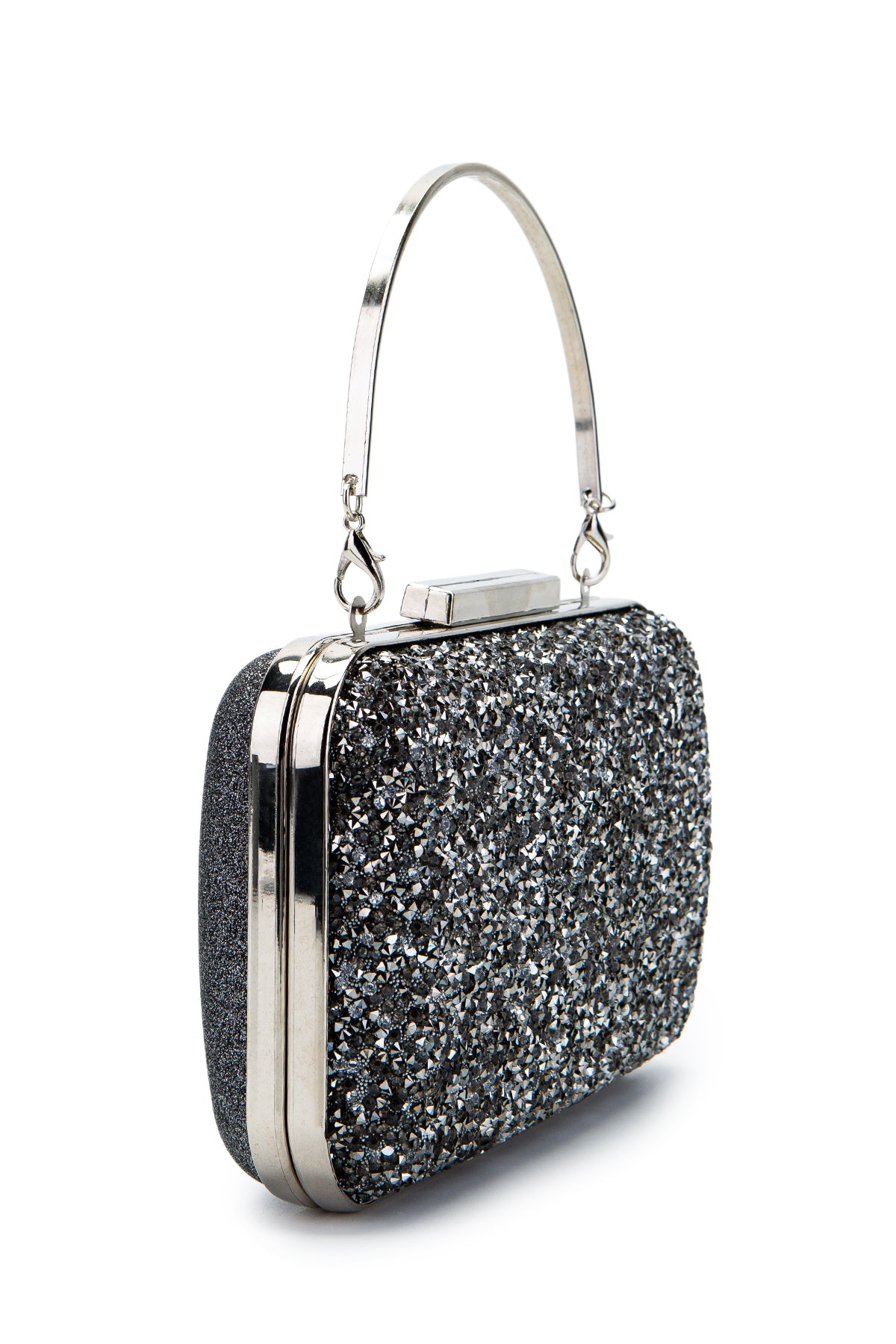 Taşlı Premium Debbie Abiye El Çantası Antrasit