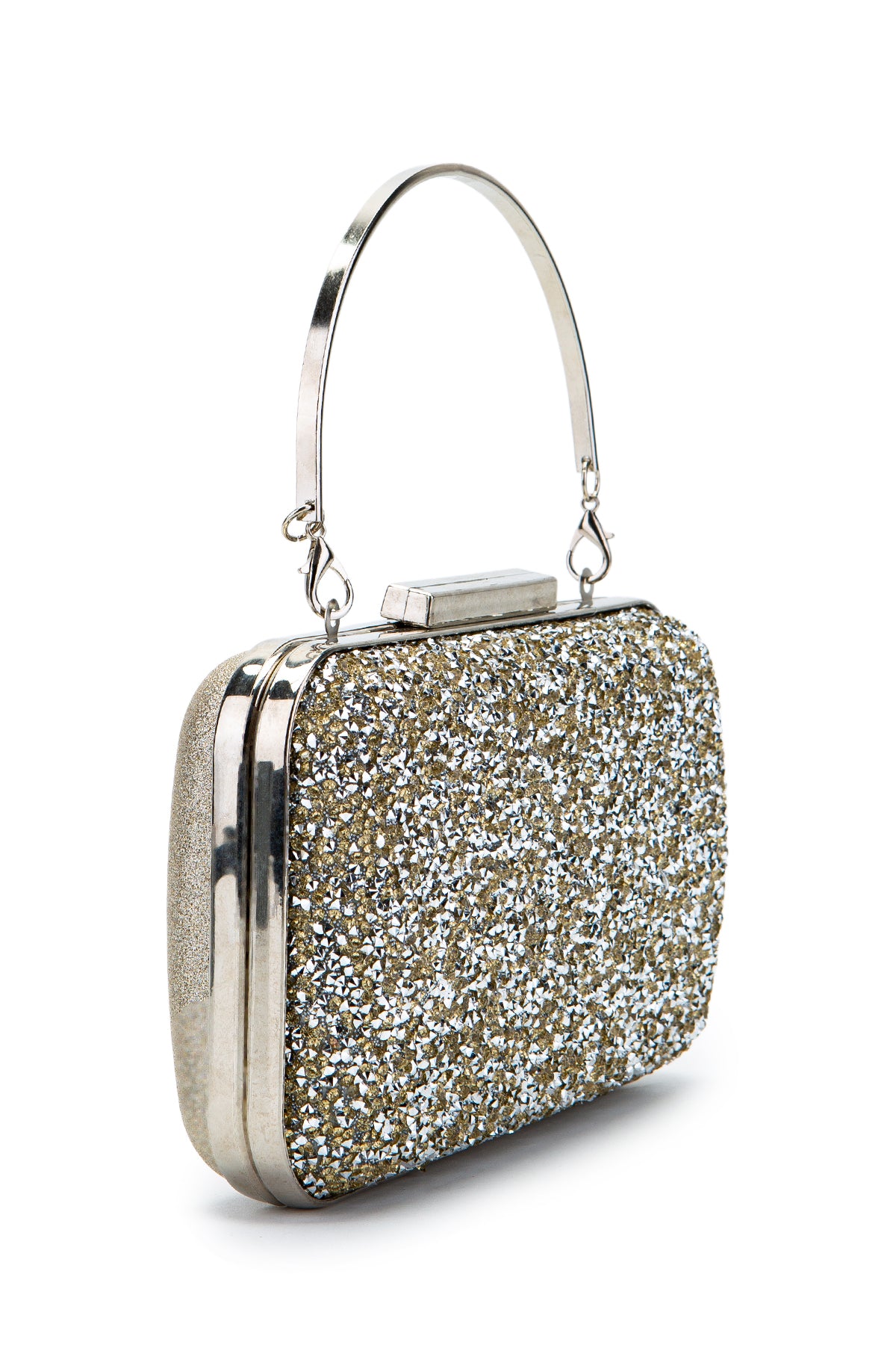 Taşlı Premium Debbie Abiye El Çantası Altın