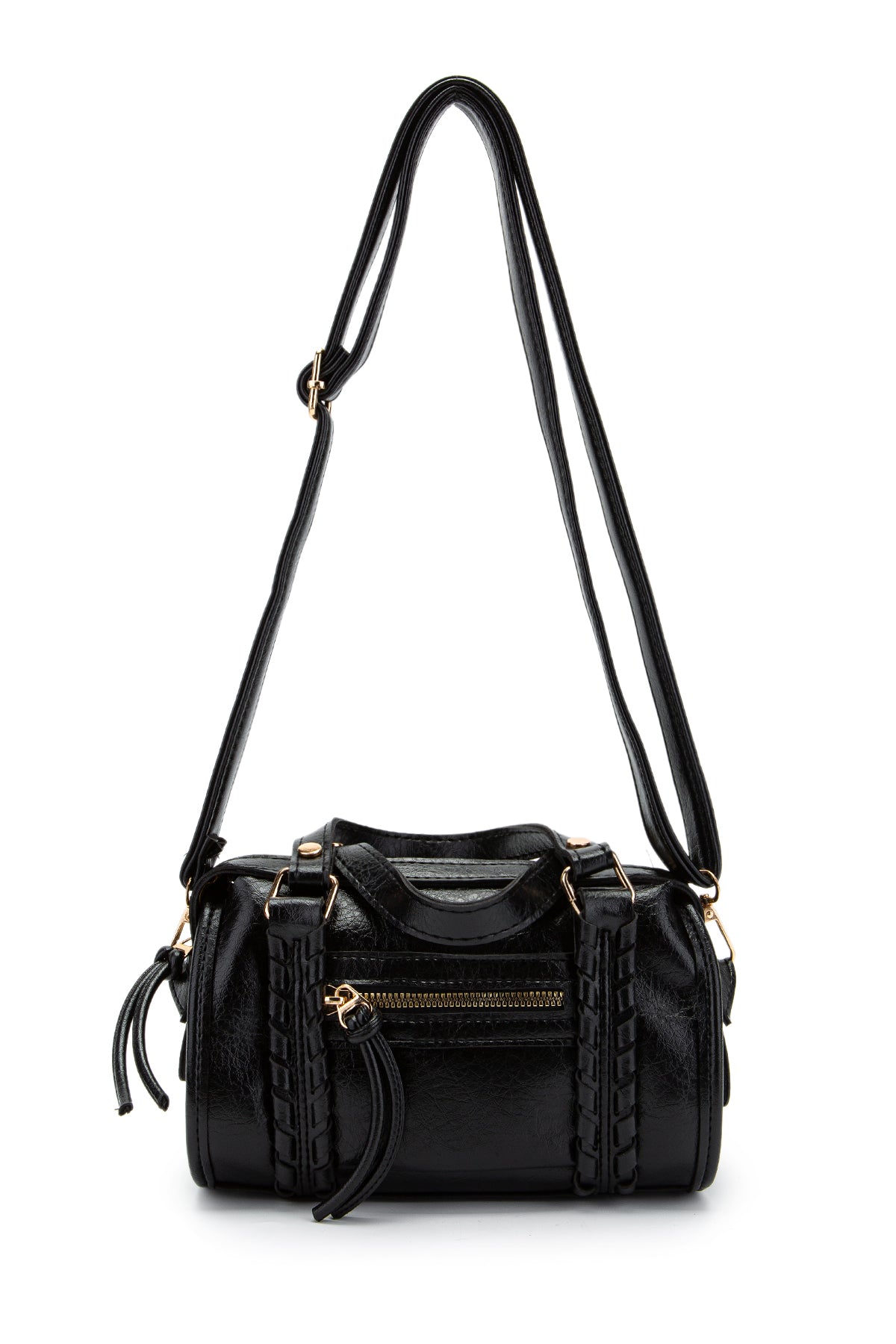 Örgü Ve Sarkıt Detaylı Jimmy Kadın Çapraz Çanta Siyah