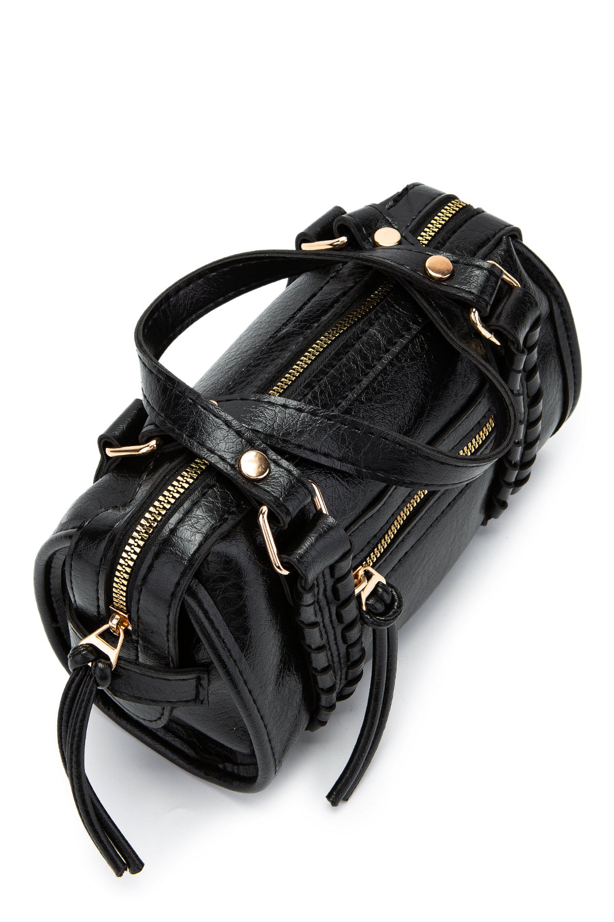 Örgü Ve Sarkıt Detaylı Jimmy Kadın Çapraz Çanta Siyah