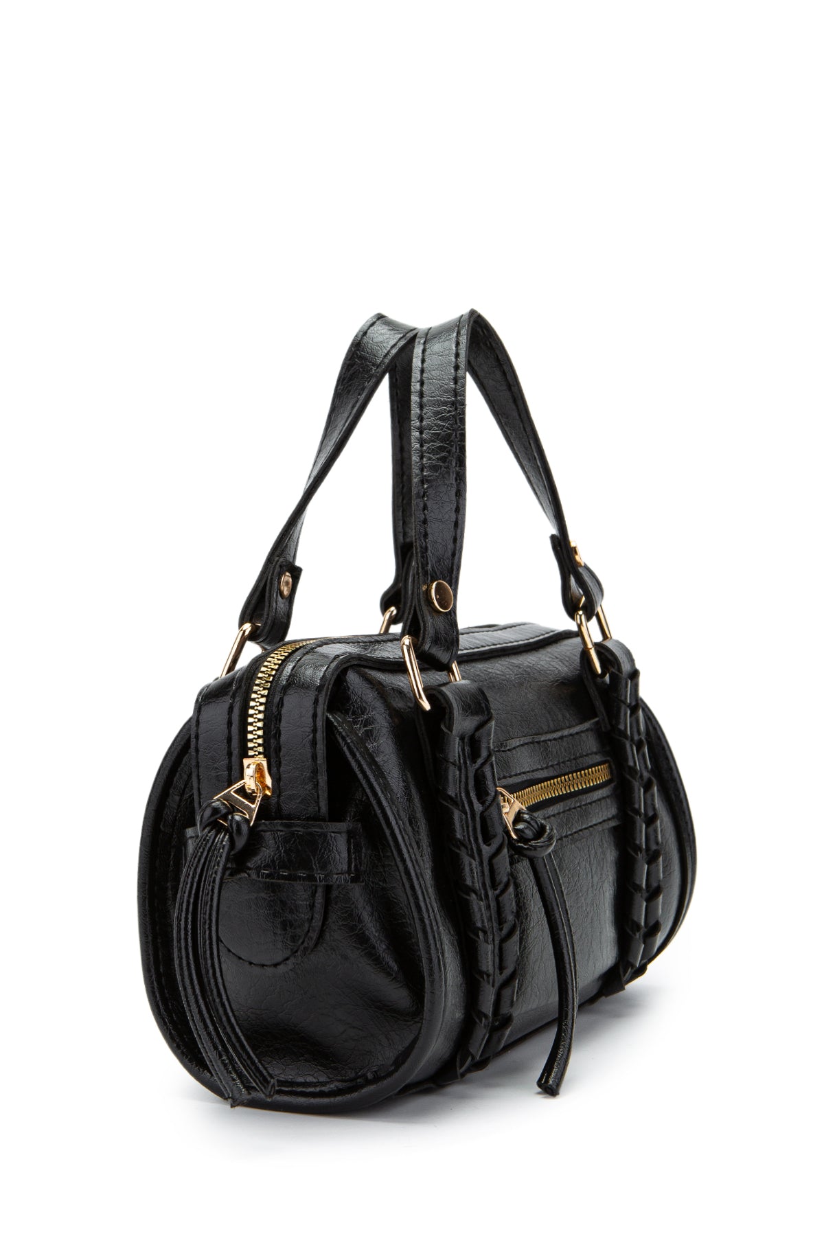 Örgü Ve Sarkıt Detaylı Jimmy Kadın Çapraz Çanta Siyah