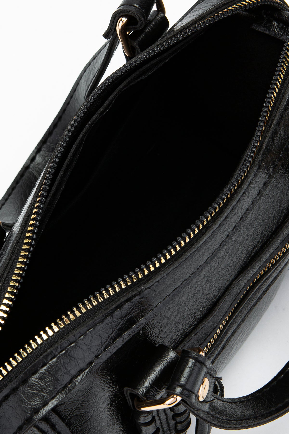 Örgü Ve Sarkıt Detaylı Jimmy Kadın Çapraz Çanta Siyah