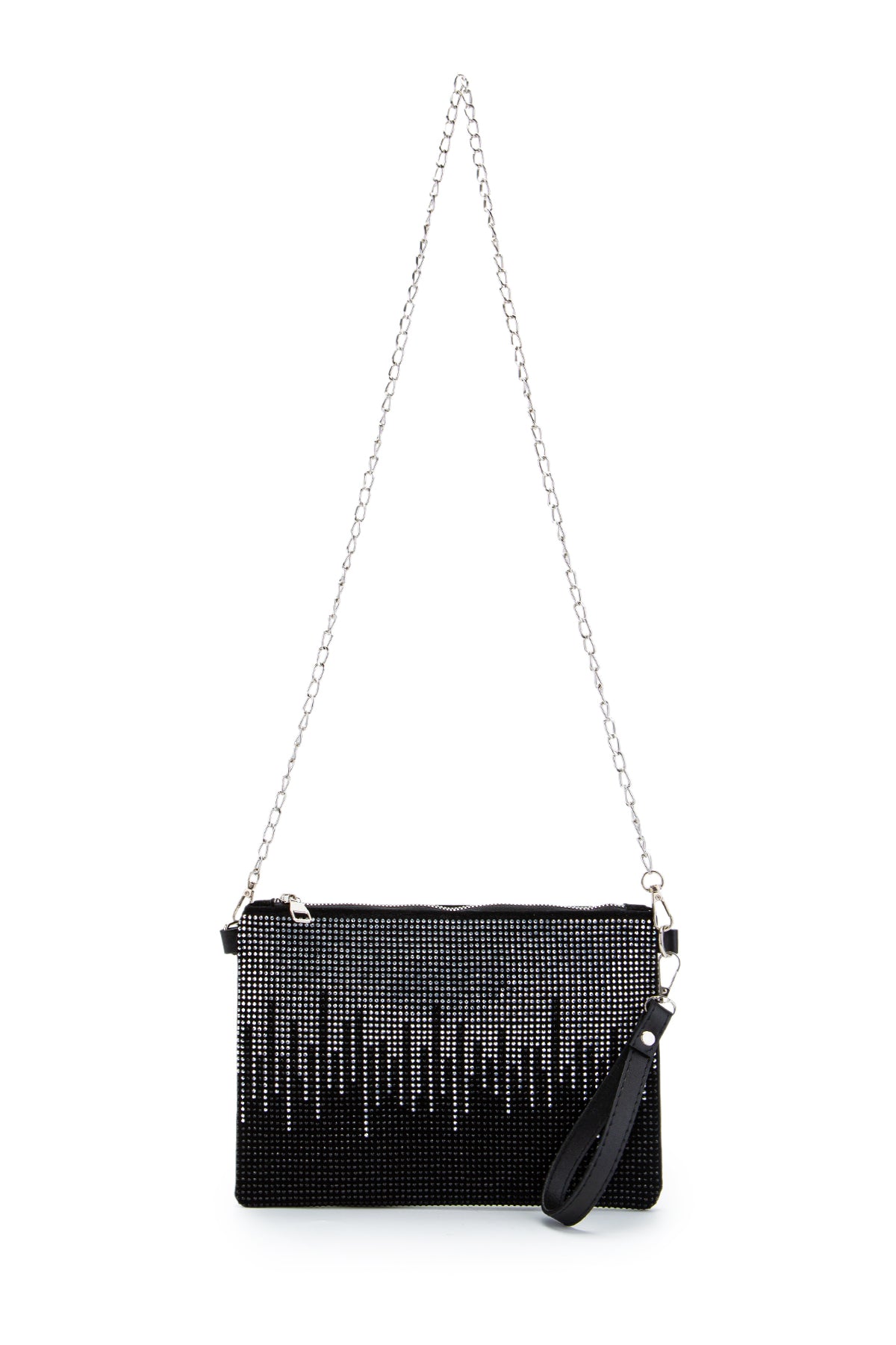 Taş Detaylı Clutch Kadın Abiye Çanta Rexie Çizgili