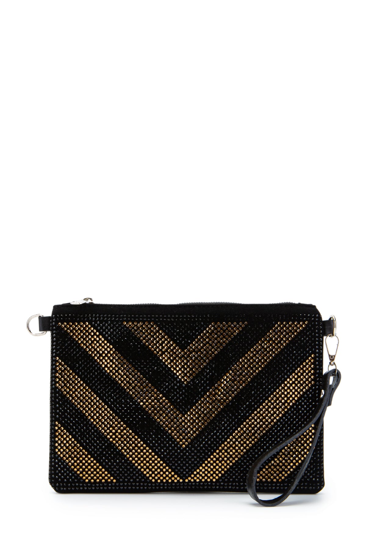 Taş Detaylı Clutch Kadın Abiye Çanta Rexie Düz Gold