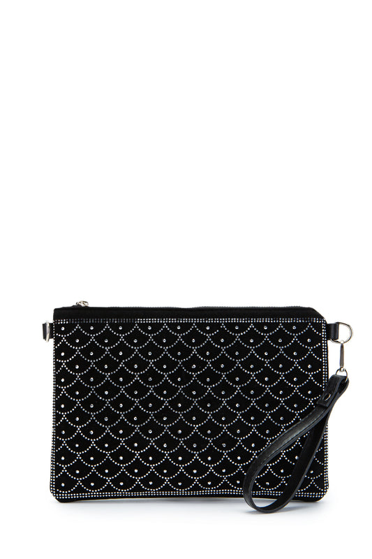Taş Detaylı Clutch Kadın Abiye Çanta Rexie Deniz Kabuğu