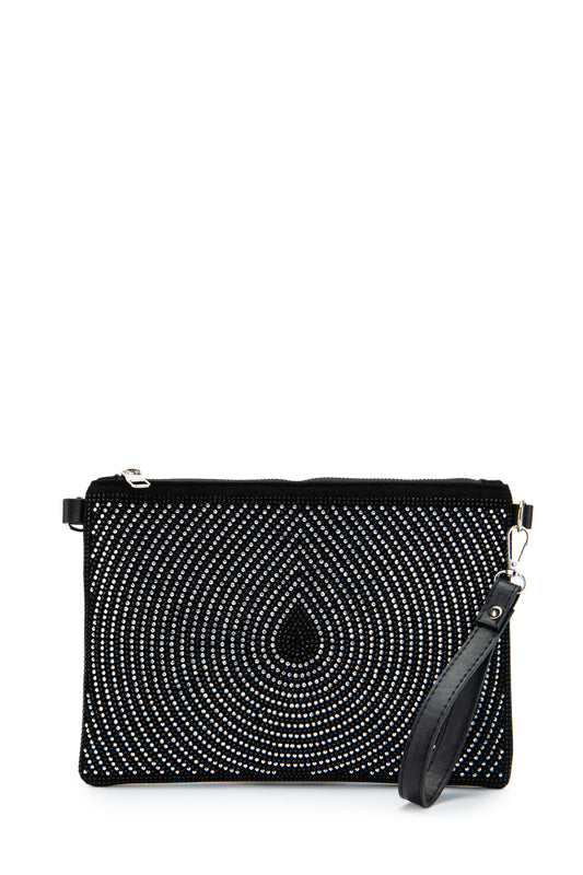Taş Detaylı Clutch Kadın Abiye Çanta Rexie Damla