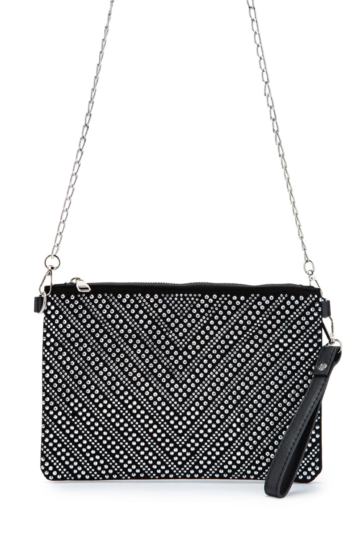 Taş Detaylı Clutch Kadın Abiye Çanta Rexie Düz Beyaz