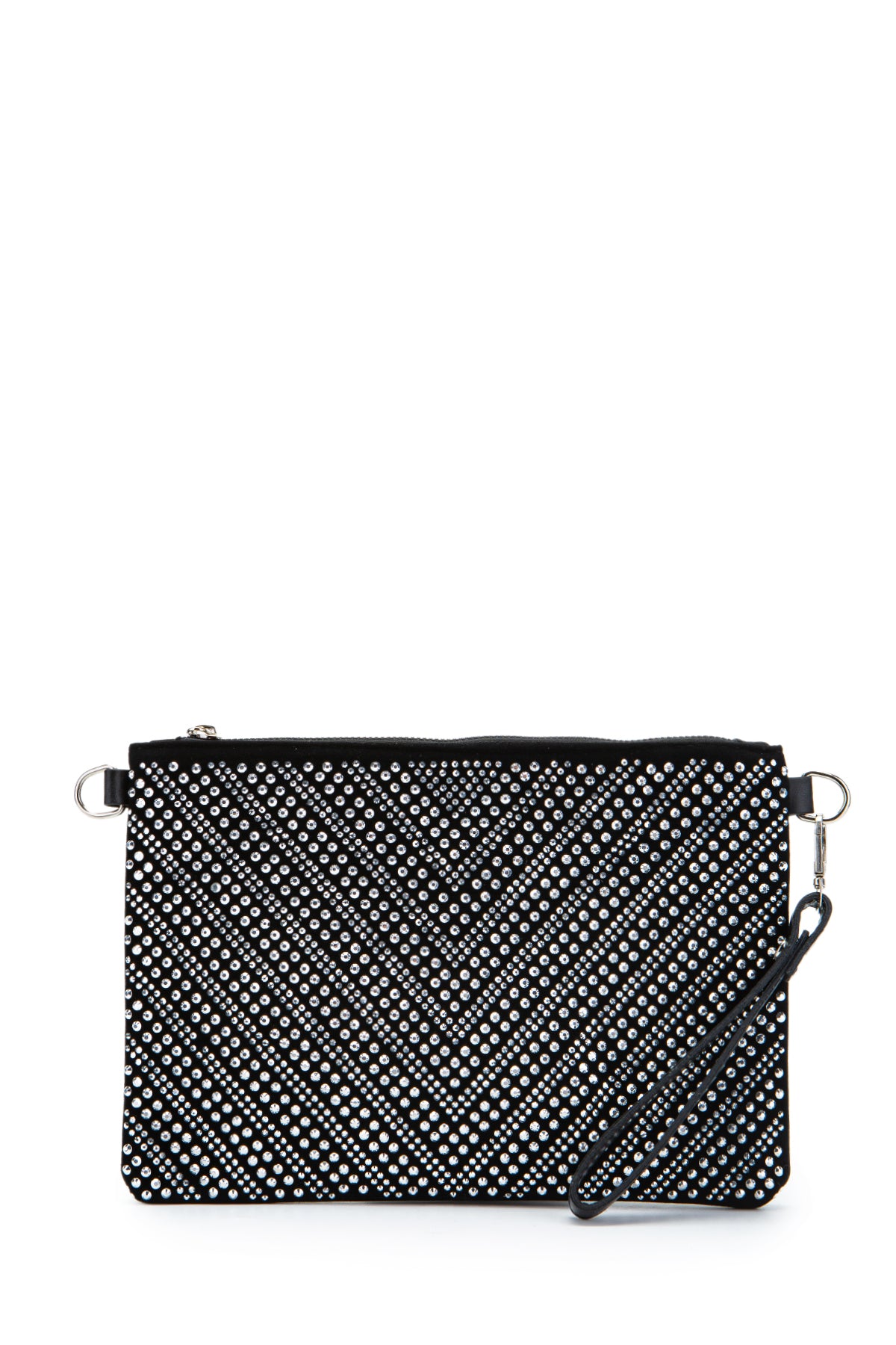 Taş Detaylı Clutch Kadın Abiye Çanta Rexie Düz Beyaz