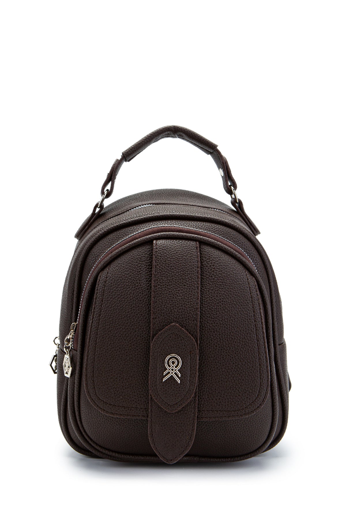 Çok Gözlü Mini Frank Sırt Çantası Kahverengi