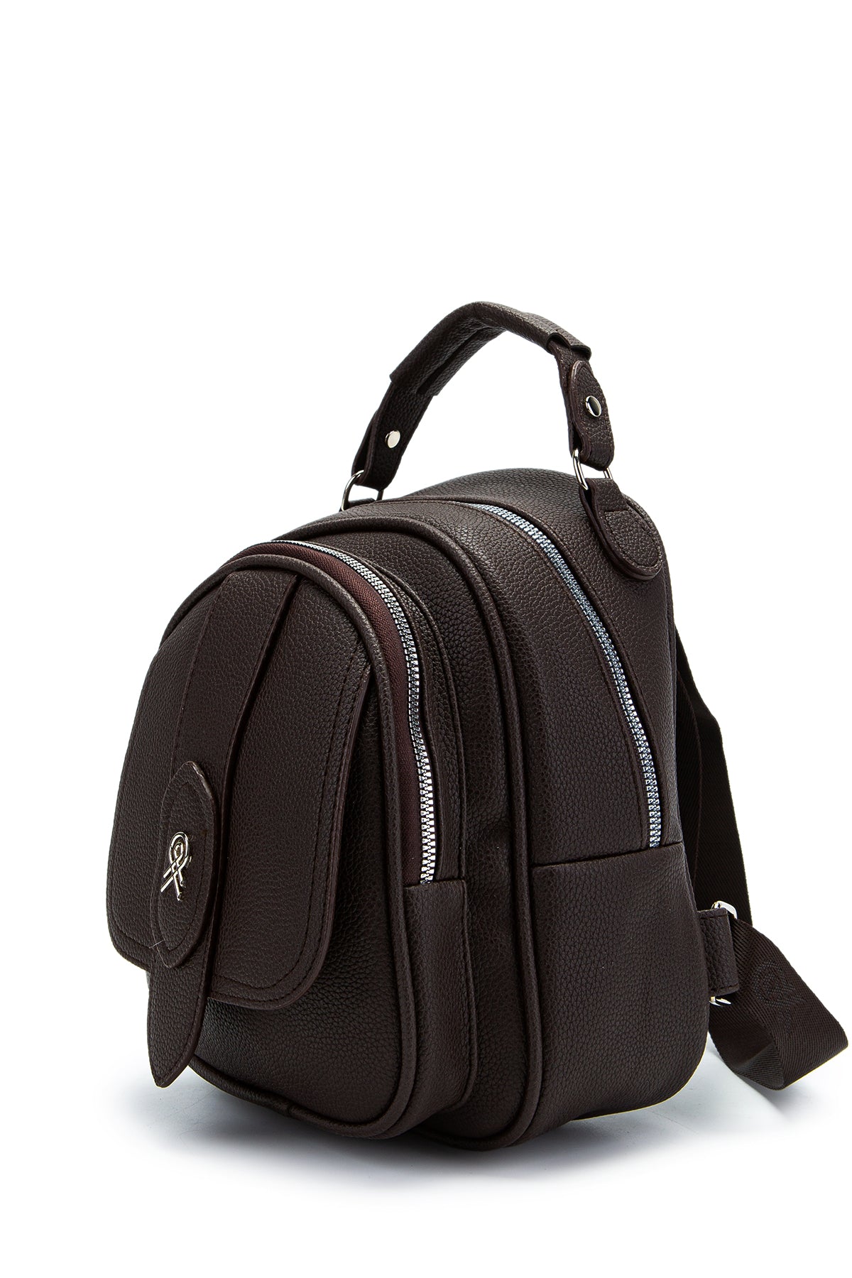 Çok Gözlü Mini Frank Sırt Çantası Kahverengi