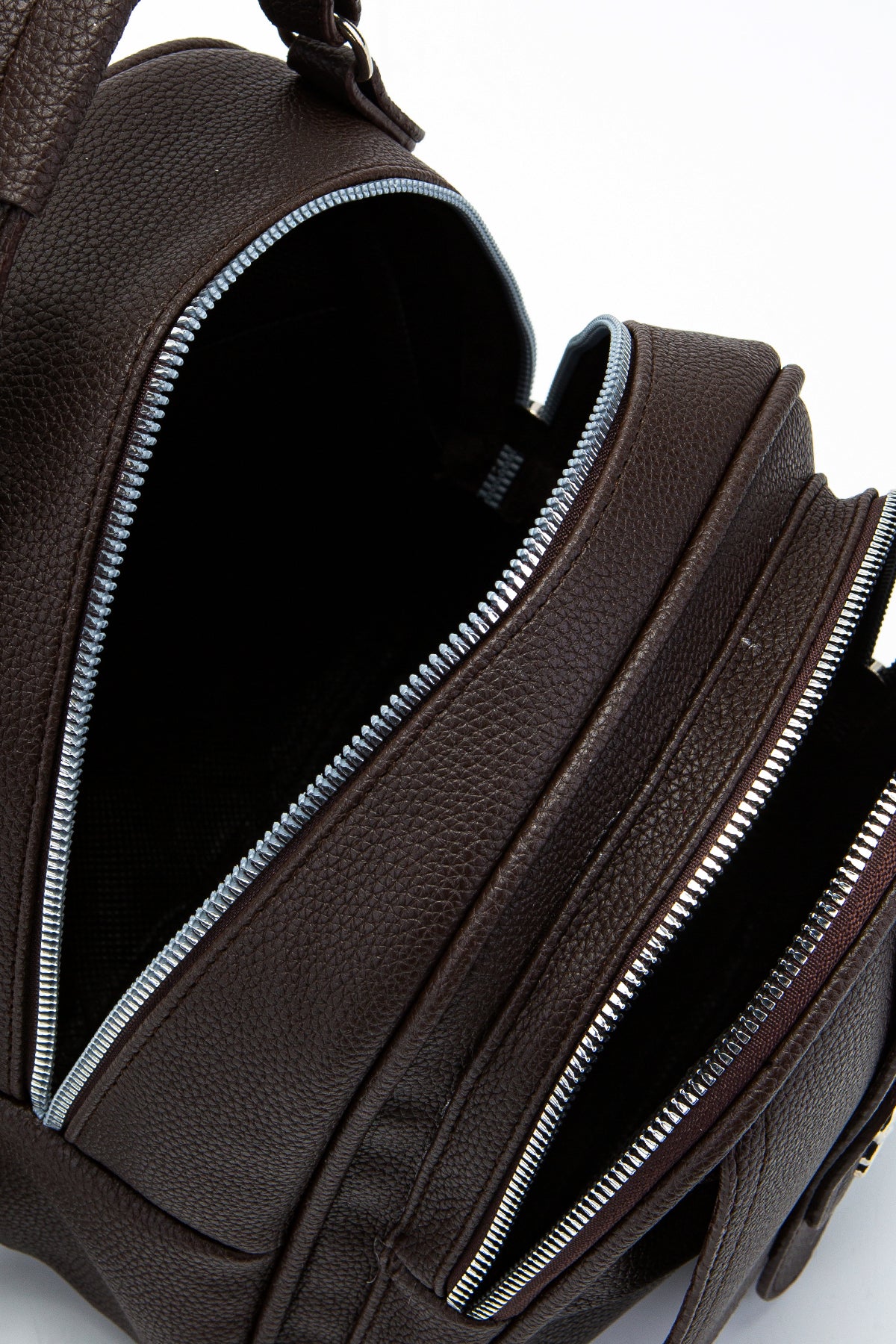 Çok Gözlü Mini Frank Sırt Çantası Kahverengi