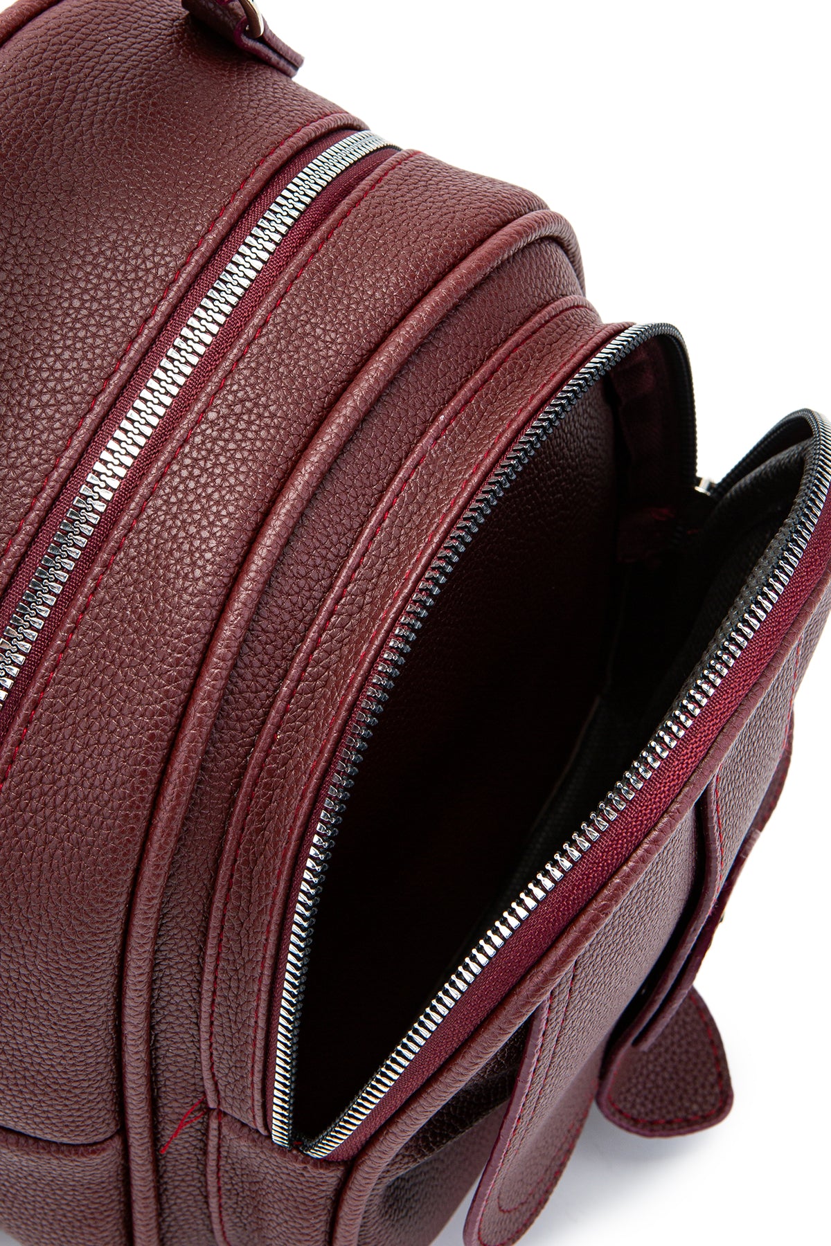 Çok Gözlü Mini Frank Sırt Çantası Bordo