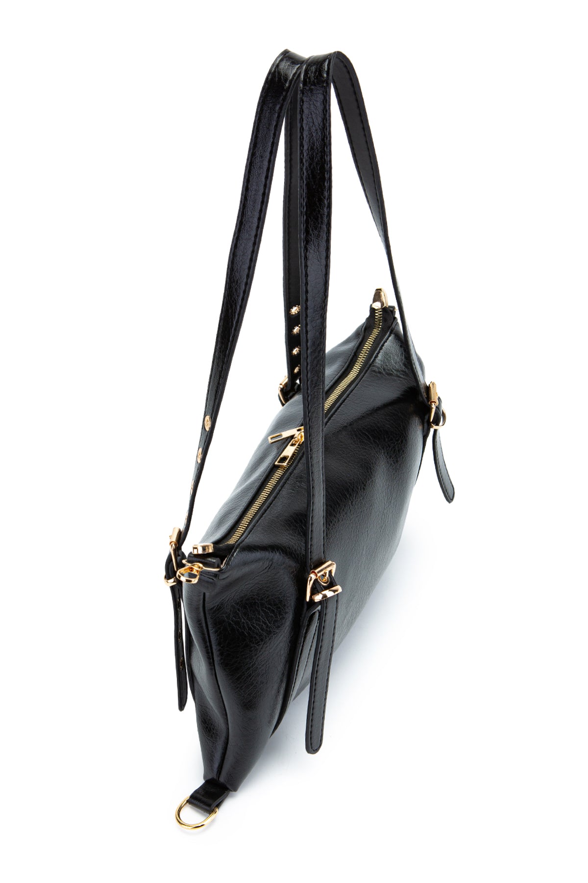 Kemer Askı Detaylı Zaral Kadın Kol Çantası Siyah