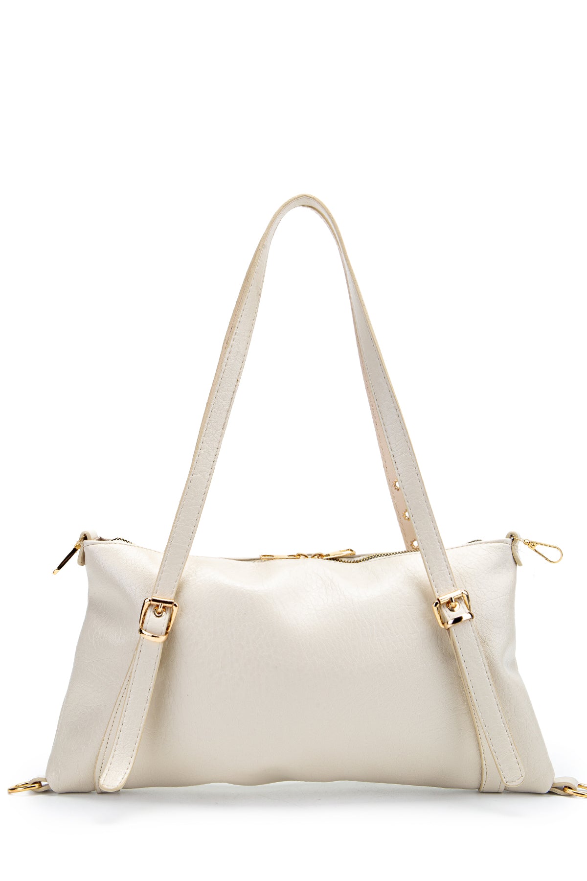 Kemer Askı Detaylı Zaral Kadın Kol Çantası Krem