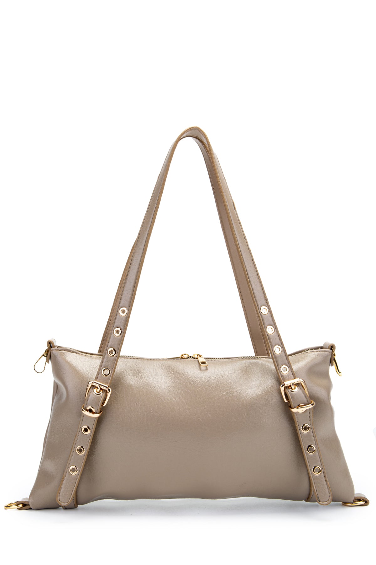 Kemer Askı Detaylı Zaral Kadın Kol Çantası Bej