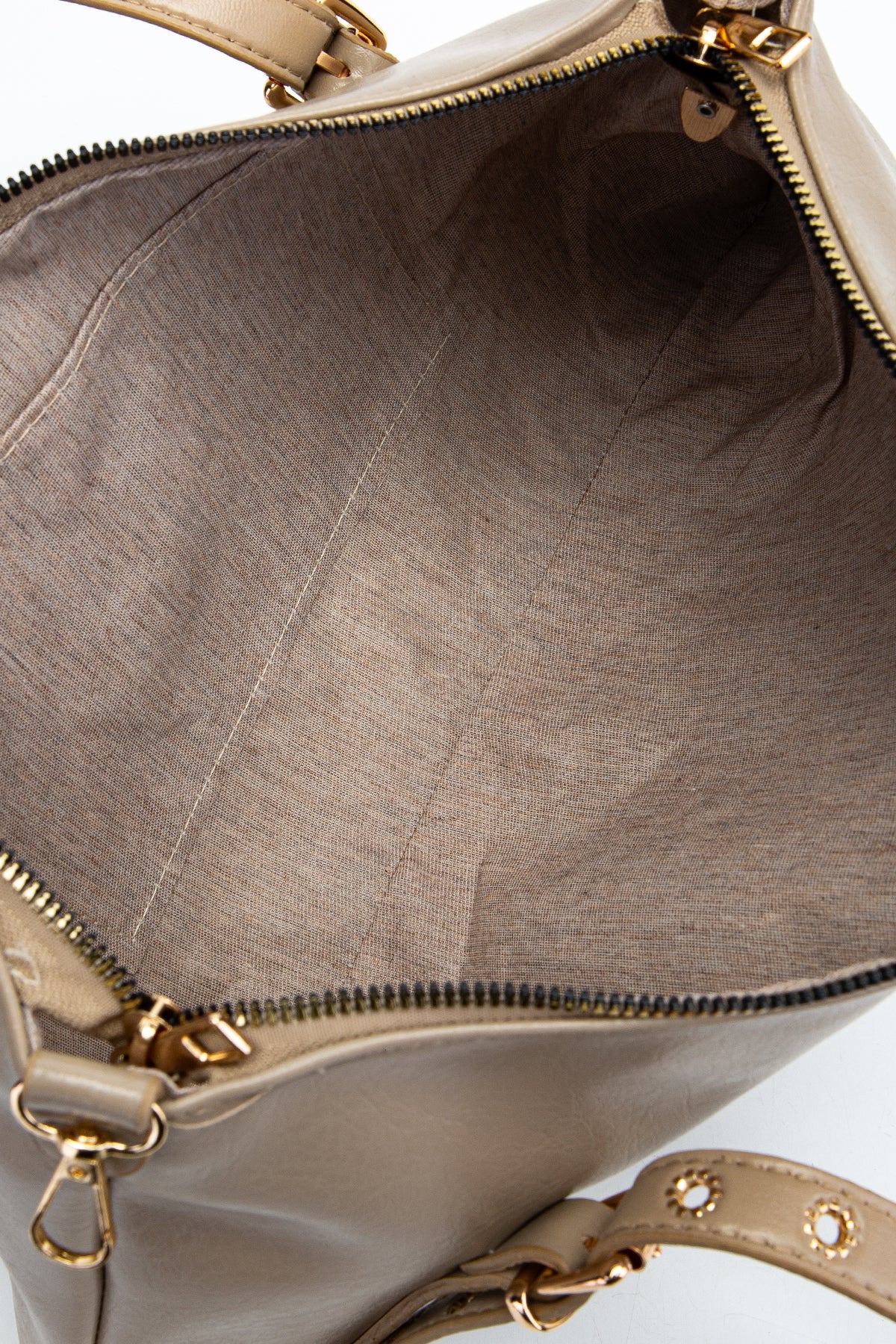 Kemer Askı Detaylı Zaral Kadın Kol Çantası Bej