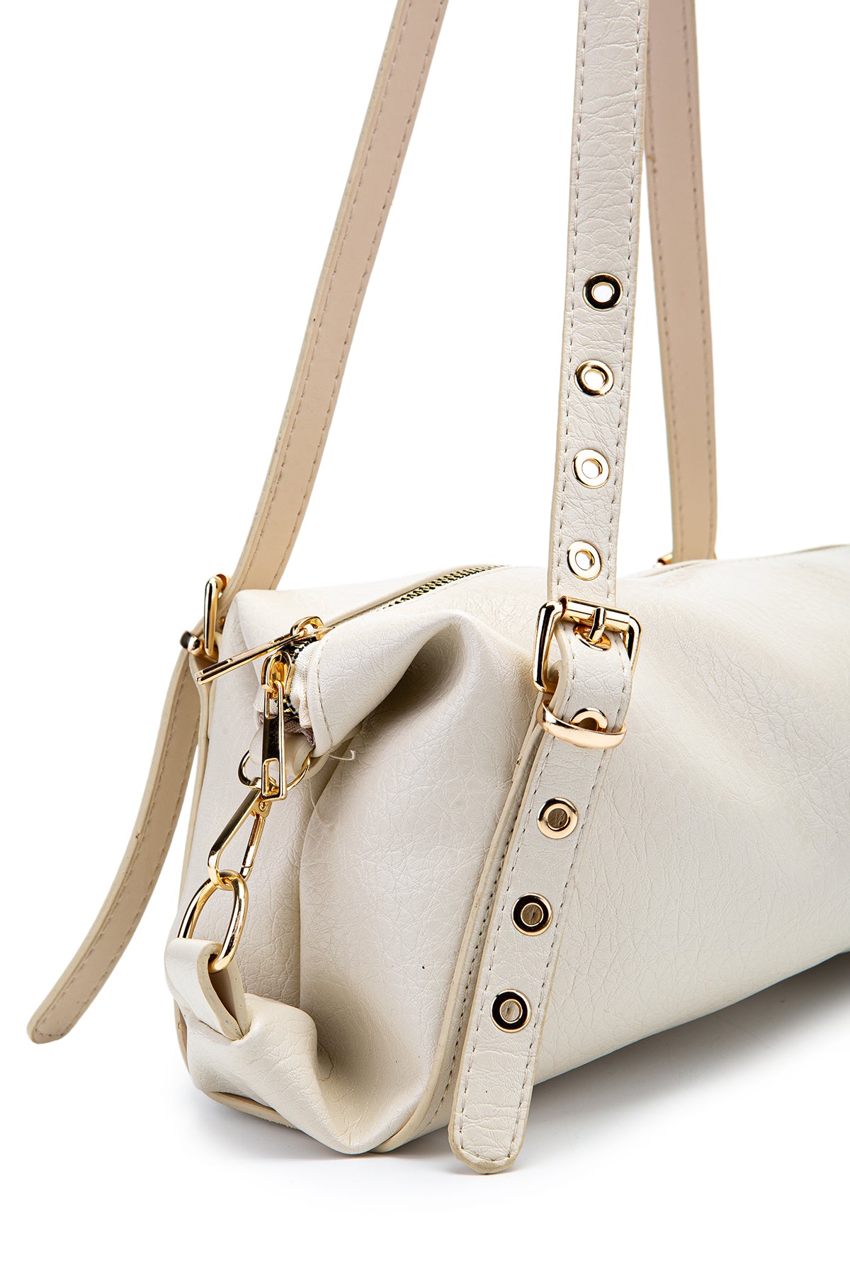 Kemer Askı Detaylı Zaral Kadın Kol Çantası Krem