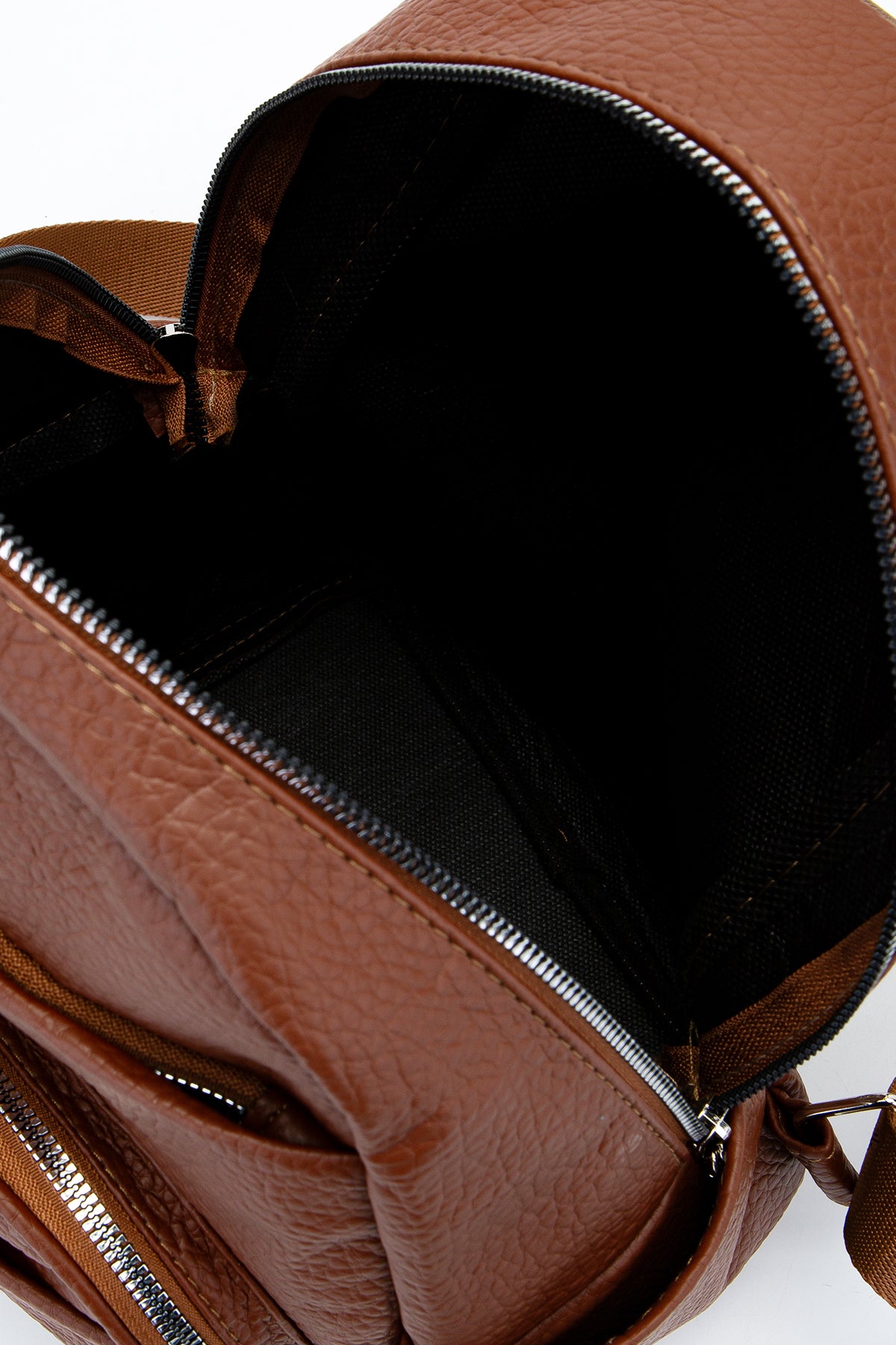 Çok Gözlü Holly Kadın Sırt Çanta Taba