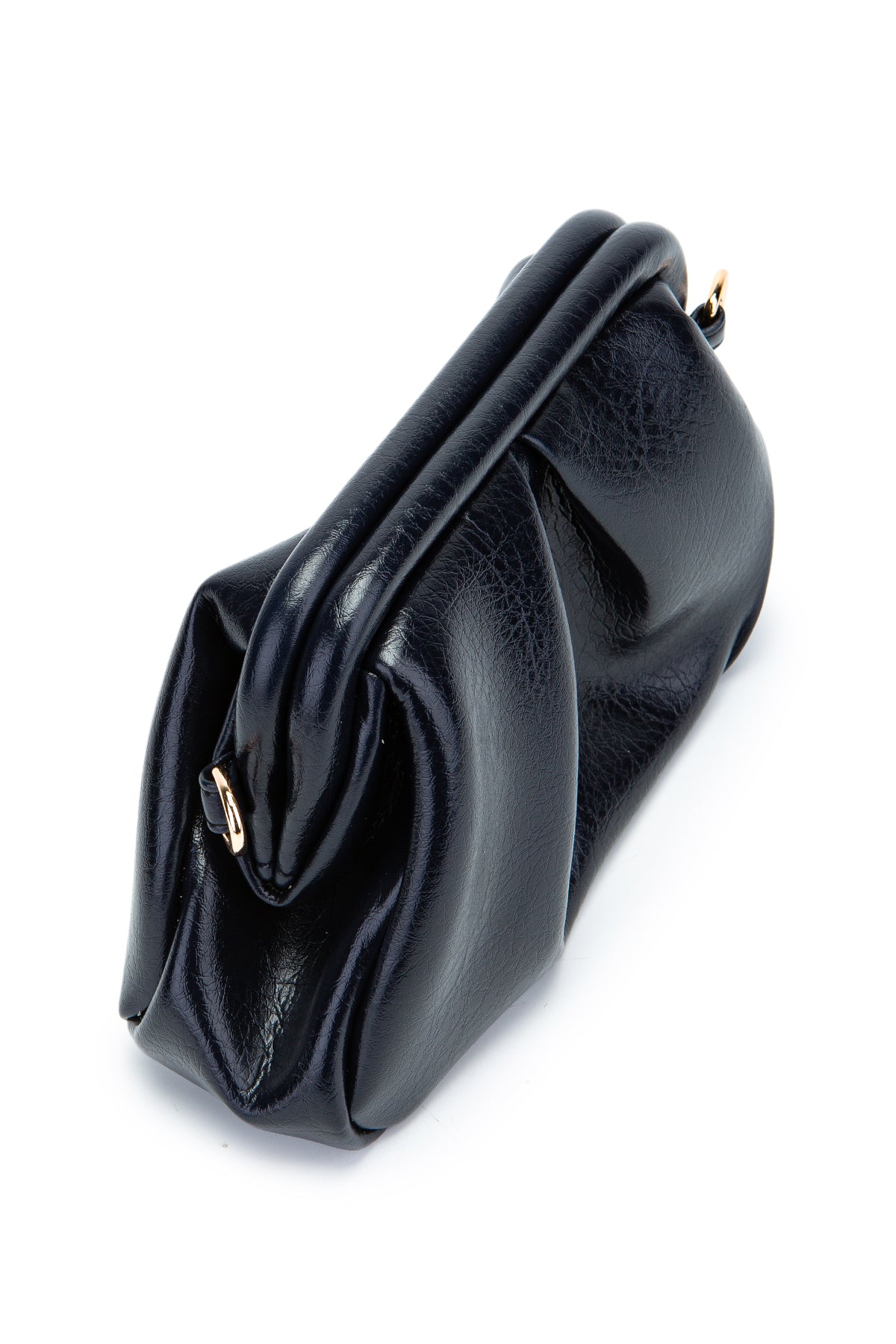 Clutch Form Uzun Askılı Degas Kadın Çapraz Çanta Lacivert