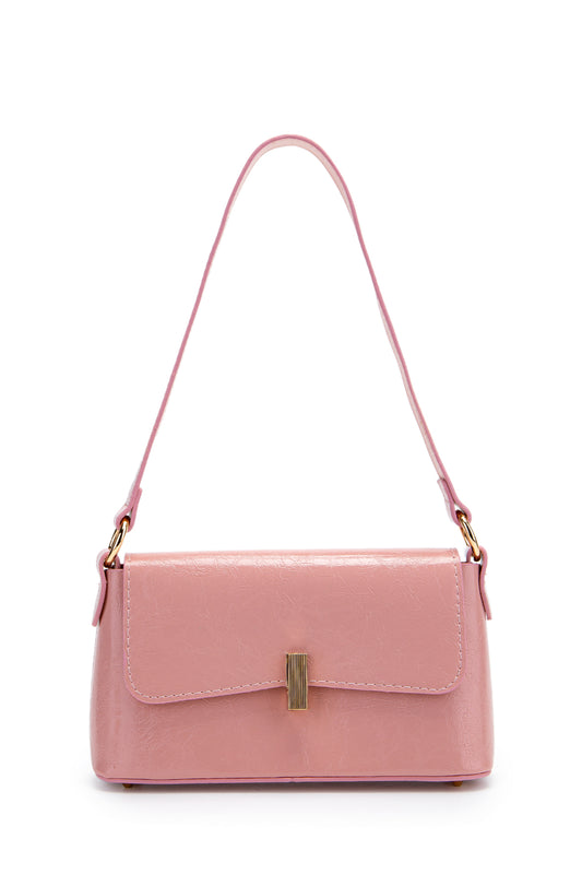 Kapaklı Baget Lara Kadın Kol Çanta Pudra