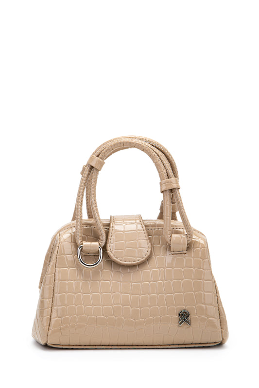 Mini Cluth Tokyo Kadın El Ve Çapraz Çanta Bej