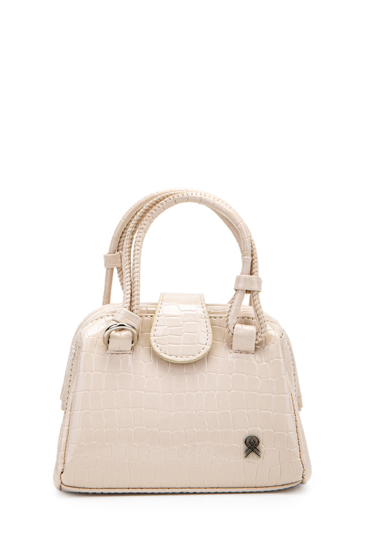 Mini Cluth Tokyo Kadın El Ve Çapraz Çanta Krem