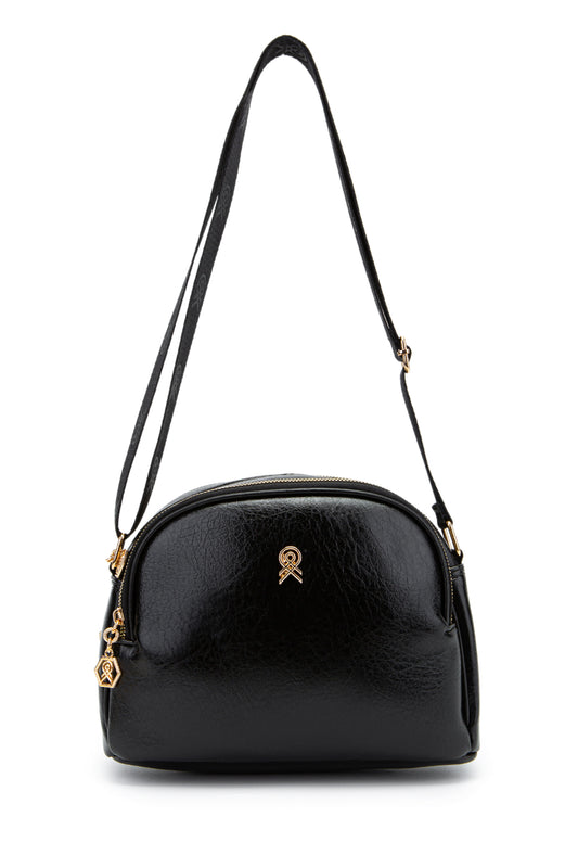 Fermuarlı Çok Göz Willson Kadın Çapraz Çanta Siyah