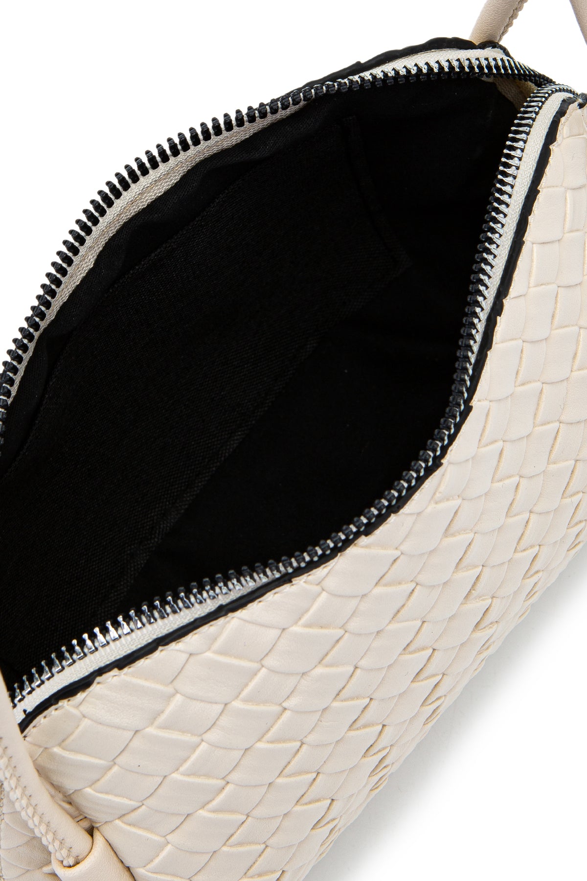 Örgü Desenli Ayarlanabilir Askılı Bliss Kadın Çapraz Çanta Krem